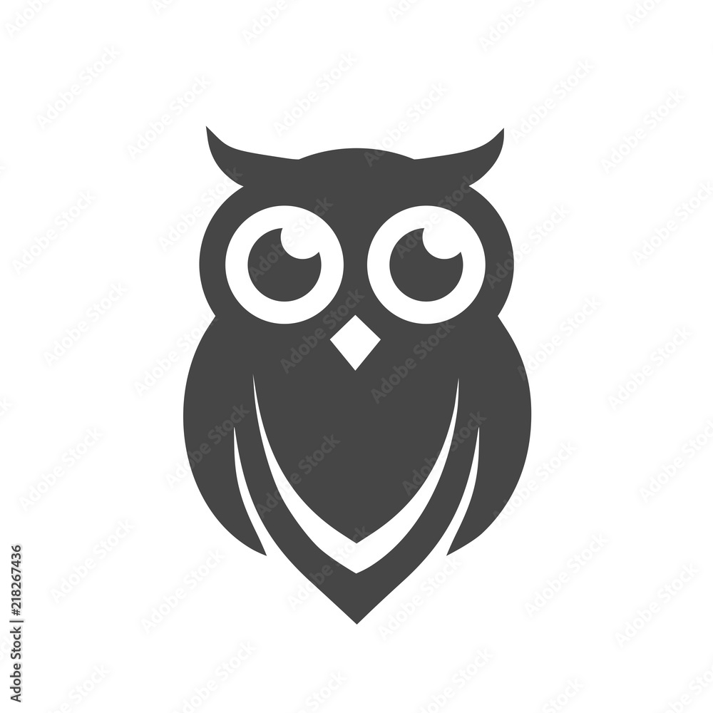 Fototapeta premium Owl Logo Template, Owl icon simple vector icon