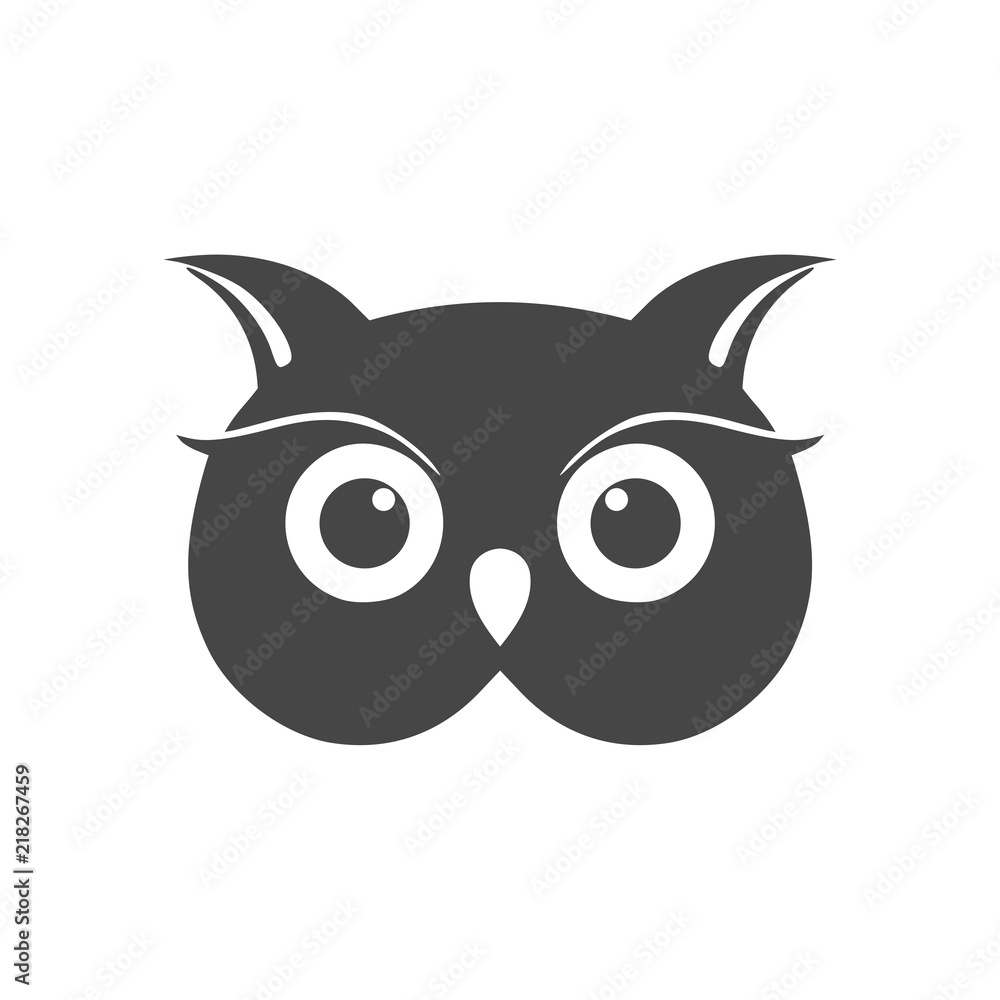 Owl Logo Template, Owl icon simple vector icon Owl Logo Template, Owl icon simple vector icon