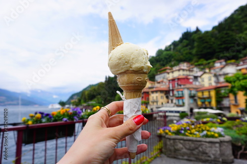 como lake varenna lecco bergamo italy lombardy alps