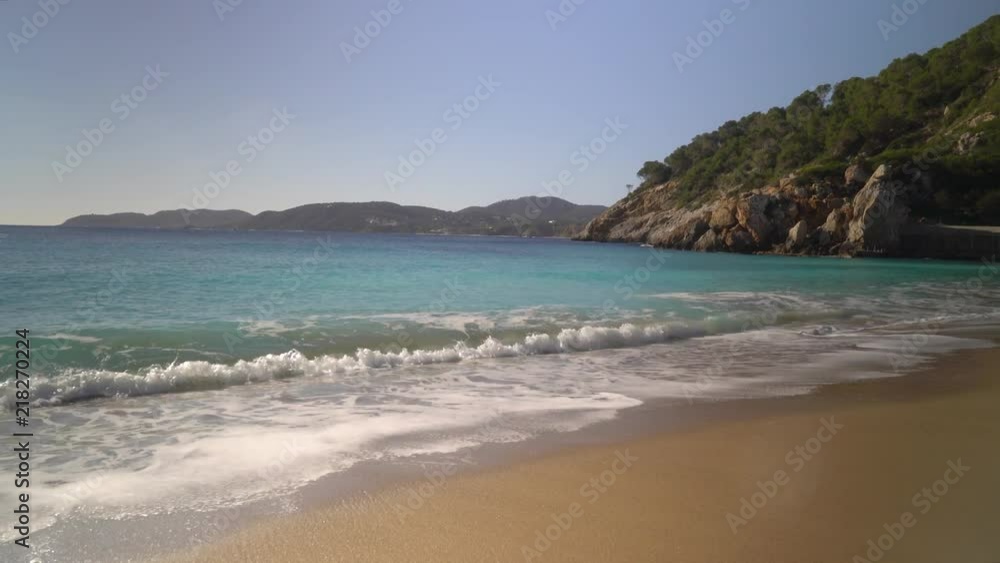 Aqua perfect Calm Waves on the beach with an white sand beach. POV. Simple and realistic style. Aqua perfect Calm Waves on the beach with an white sand beach. POV. Simple and realistic style.