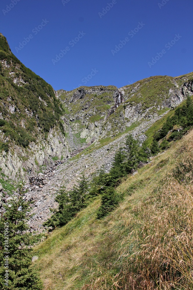 Amazing landscape in the mountains - in Fagaras Mountains.