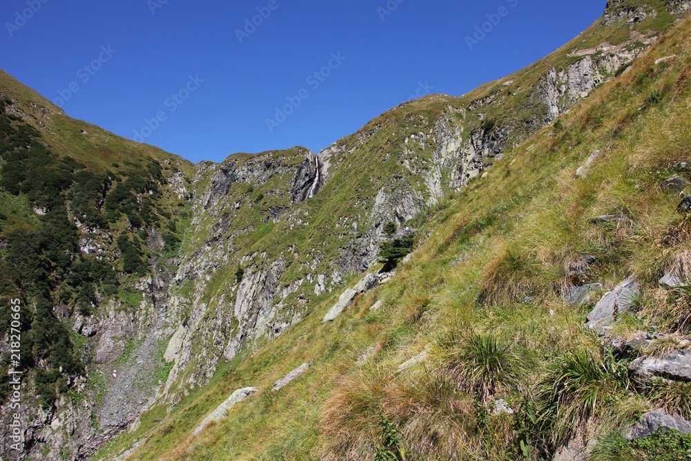Amazing landscape in the mountains - in Fagaras Mountains.