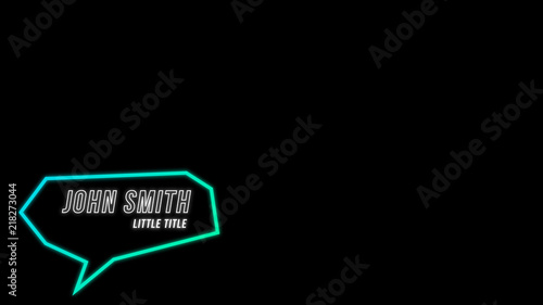 Glowing Speech Bubble Lower Thirds