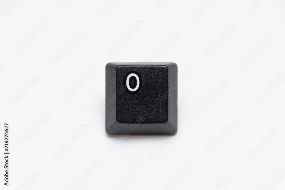 Single black keys of keyboard with different letters O Single black keys of keyboard with different letters O