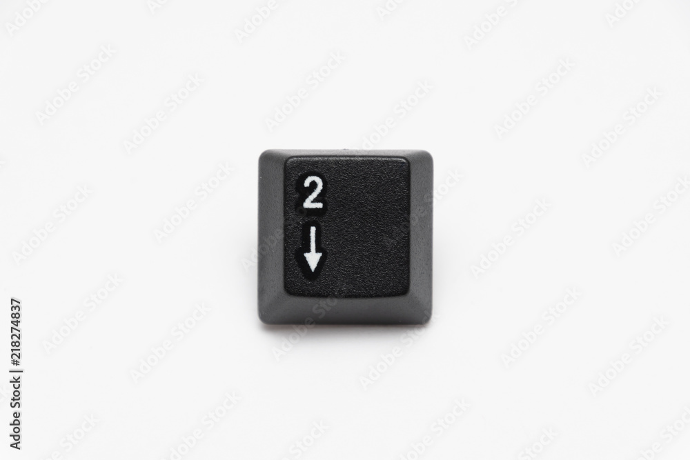 Single black keys of keyboard with different letters two Single black keys of keyboard with different letters two