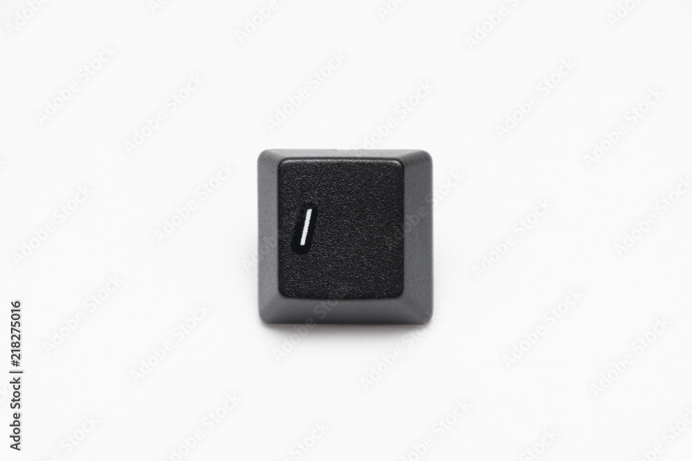 Single black keys of keyboard with different letters divided Single black keys of keyboard with different letters divided