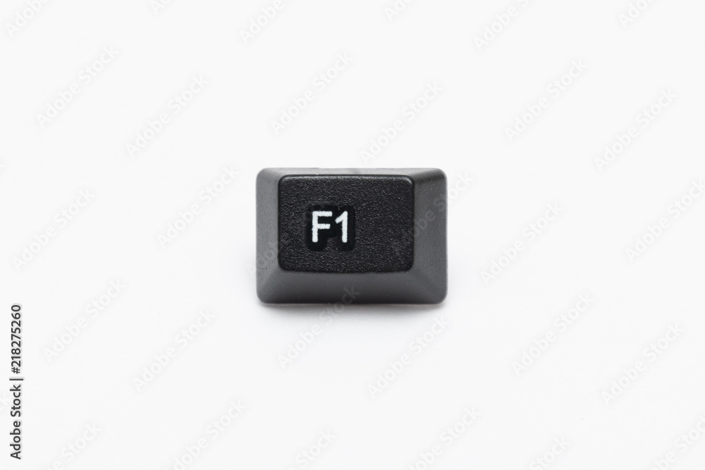 Single black keys of keyboard with different letters F1 Single black keys of keyboard with different letters F1