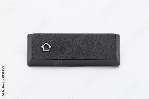 Bilde på lerret Single black keys of keyboard with different letters shift right