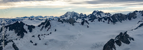 Panoramic view of the Southern Alps New Zealand