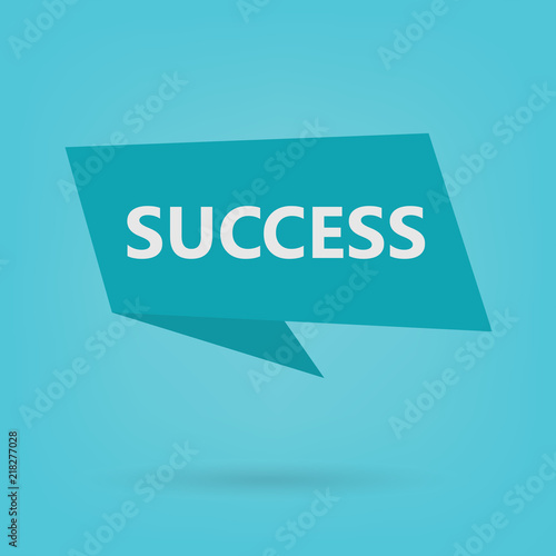 success word on sticker- vector illustration