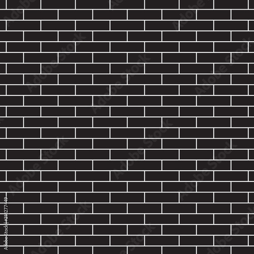 black brick wall texture- vector illustration