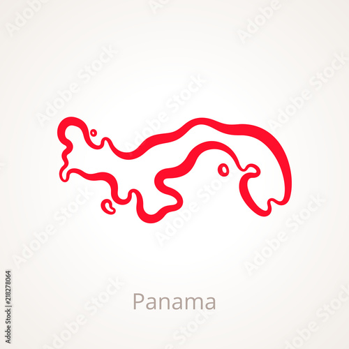 Panama - Outline Map