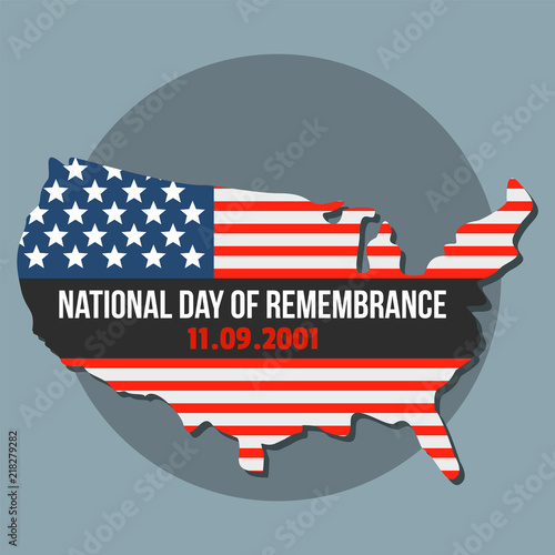National american day of remembrance background. Flat illustration of national american day of remembrance vector background for web design