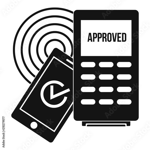 Approved terminal payment icon. Simple illustration of approved terminal payment vector icon for web design isolated on white background