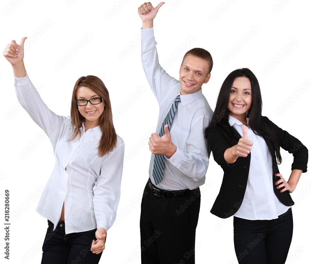 Celebrating Business People - Isolated Celebrating Business People - Isolated