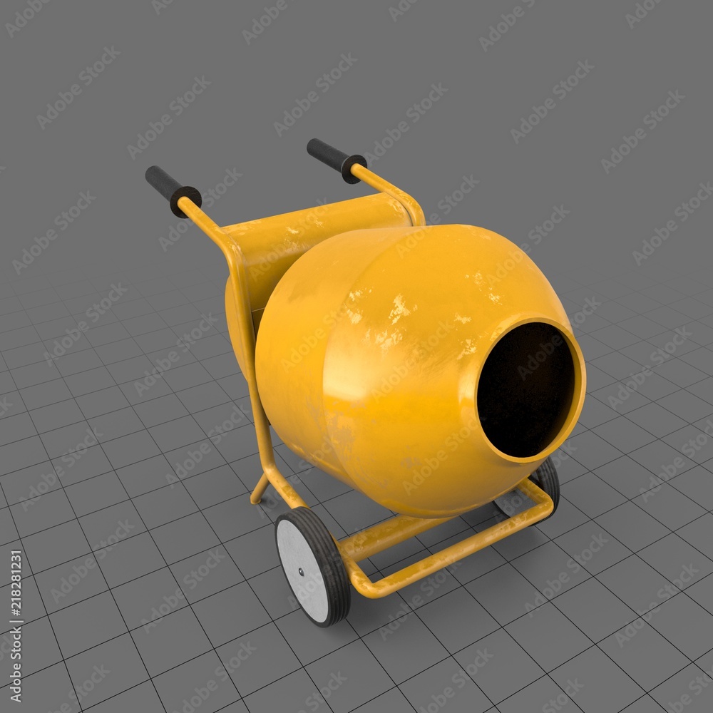 Cement mixer Stock 3D asset Adobe Stock