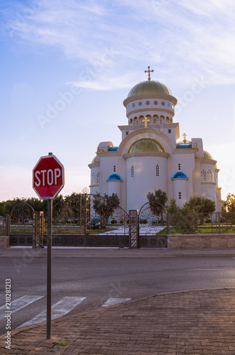 church, architecture, cathedral, religion, tower, building, cross, city, sky, orthodox, travel, dome, history, temple, town, europe, blue, old, landmark, culture, saint, white