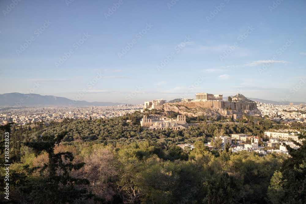 The Parthenon and the Acropolis in Athens, Greece