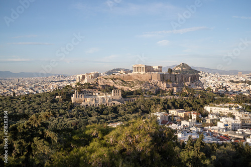 The Parthenon and the Acropolis in Athens, Greece