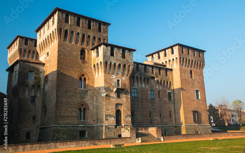 Medieval fortress, Gonzaga Saint George (Giorgio) castle in Italy, Mantua (Mantova)