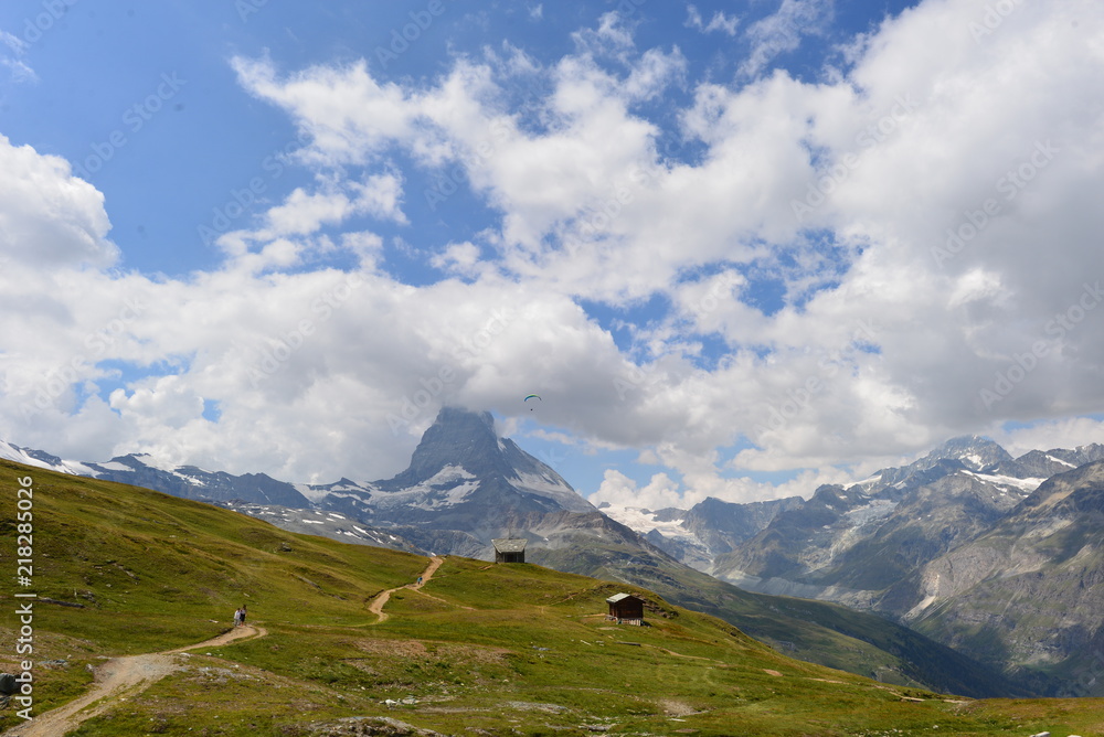 Fototapeta premium Zermatt - Bergmassiv in den Walliser Alpen 