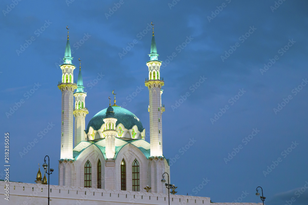 mosque of Kul-Sharif, Kazan, the night
