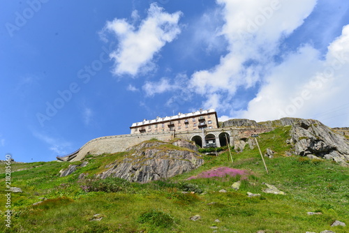 Strasse zum Furkapass im Kanto Wallis  photo