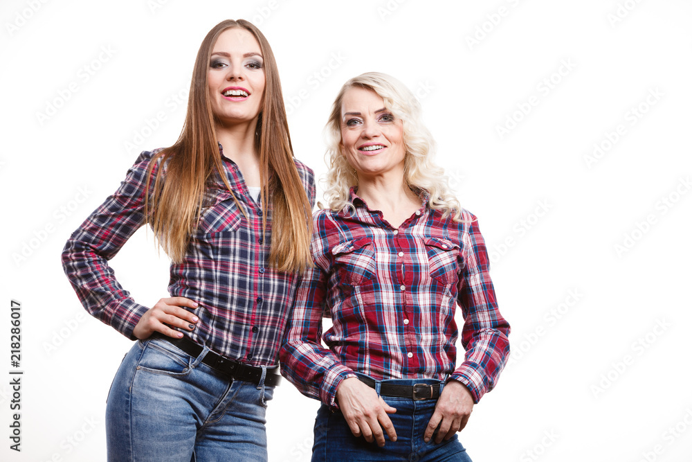 Portrait adult daughter with mother. Portrait adult daughter with mother.
