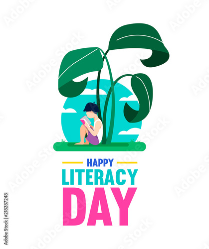 World Literacy Day poster for children education