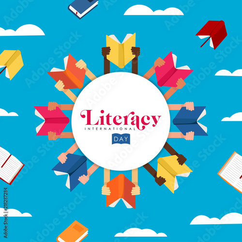Literacy Day concept for children education