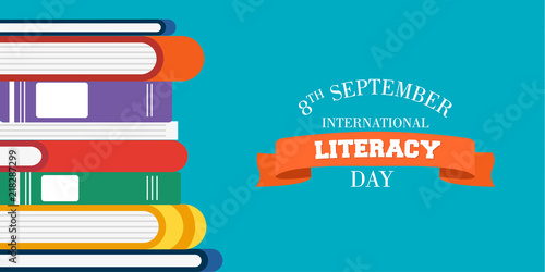 Literacy Day design of education books for kids