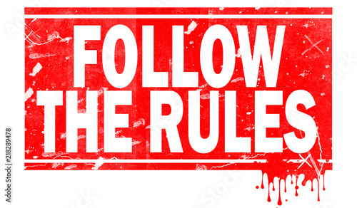 Follow the rules in red frame
