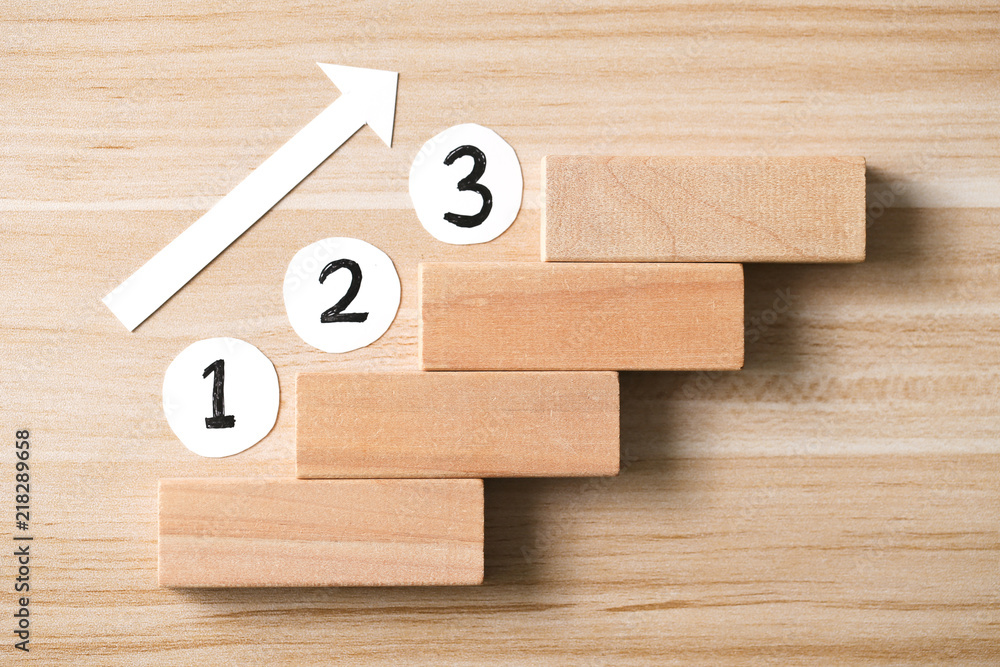 Step By Step Concept Step 1, Step 2, Step 3 - the ladder to success ...