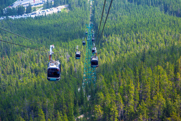 Wandcirkels Gondels Kabelbaan in Banff National Park  © ronniechua