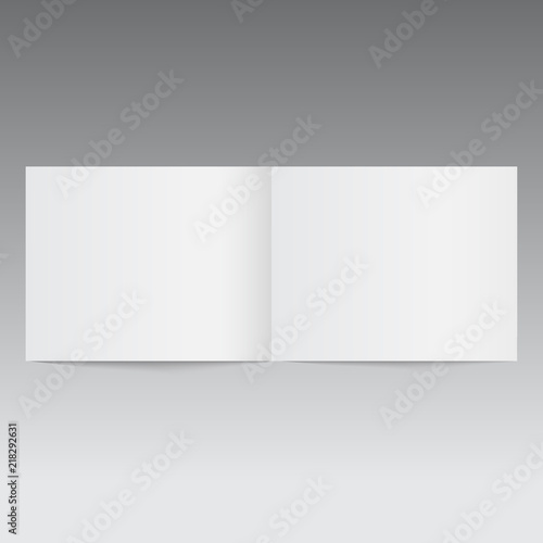 Mockup opened magazine or brochure . Vector