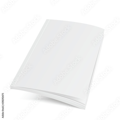 Mockup opened magazine or brochure . Vector