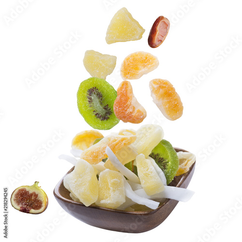 Healthy food: mix from dried fruits in a bowl