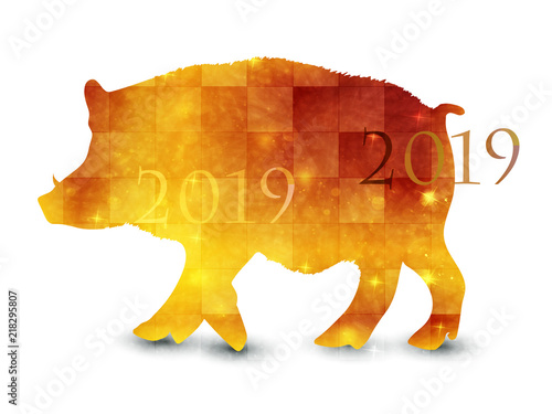 亥　和紙　年賀状　アイコン 