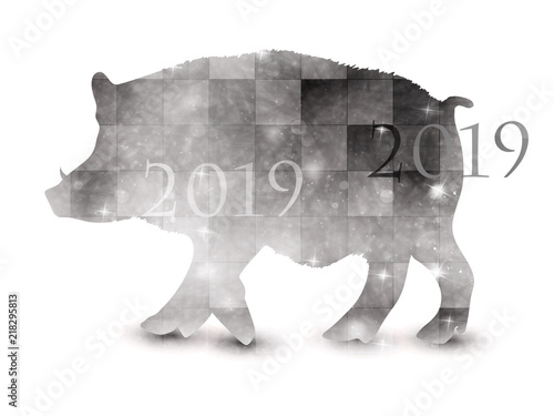 亥　和紙　年賀状　アイコン