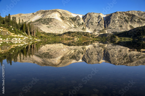 Calm Libby Lake Sunrise in the Snowy Range Mountains of Wyoming © JACoulter