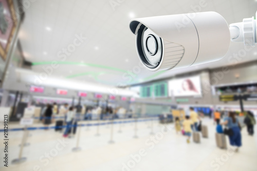 CCTV Security Camera monitoring at the airport