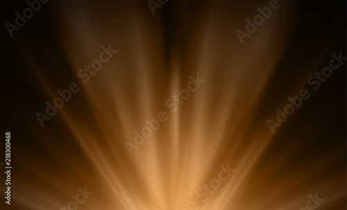 Dark brown smooth light lines abstract background. Vector illust
