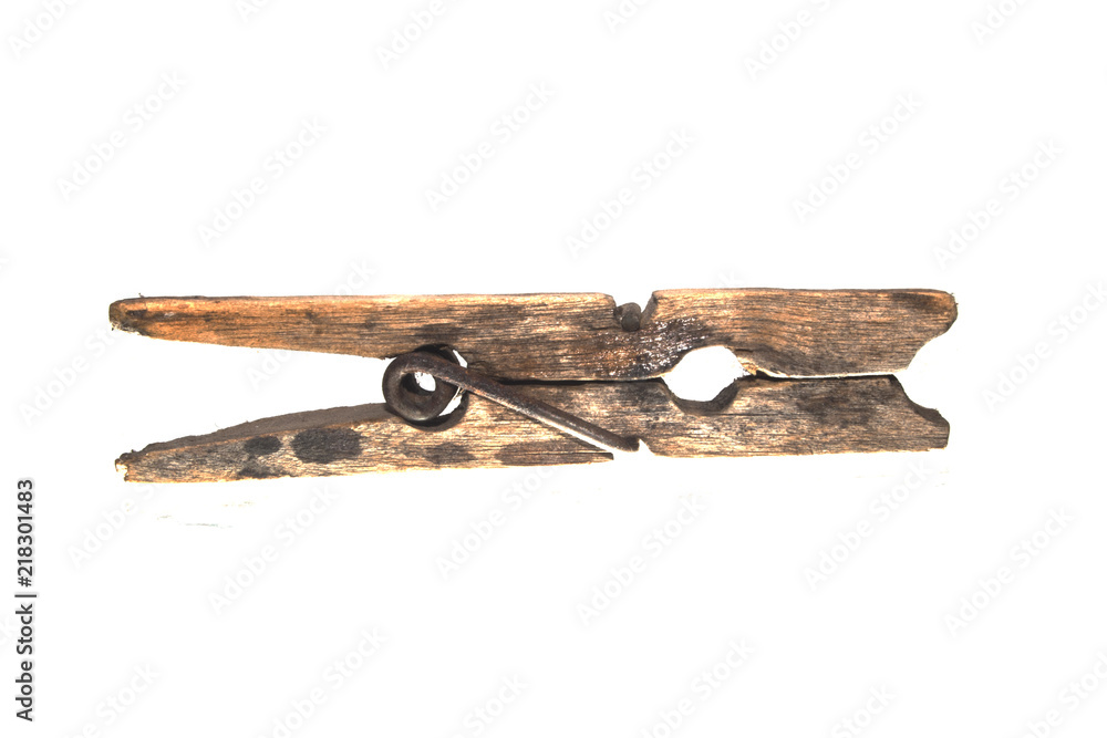 Clothespin isolated on white background Clothespin isolated on white background