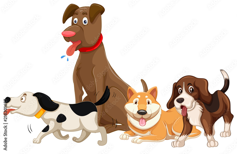 A set of dog breed A set of dog breed
