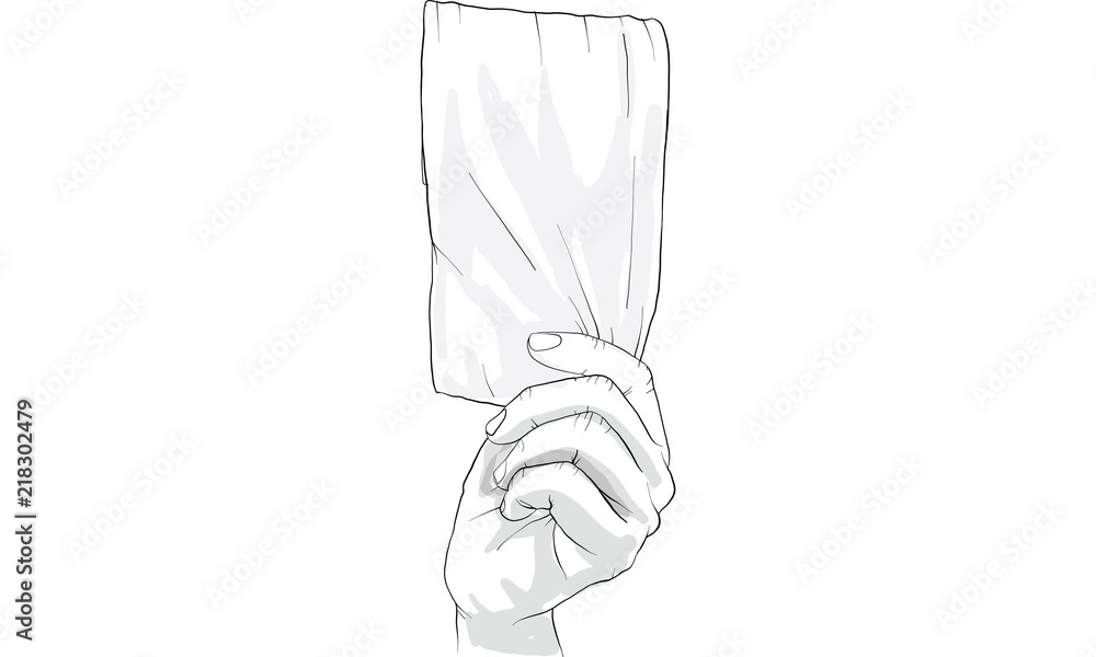 hand holding tissue paper vector hand holding tissue paper vector