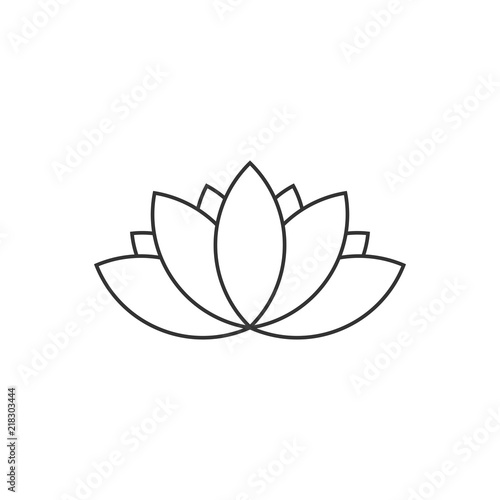 Lotus icon line art