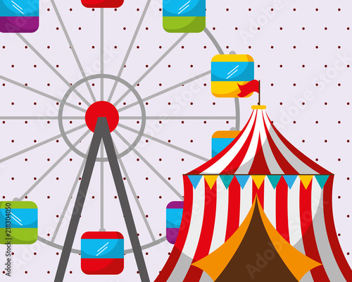 circus tent ferris wheel carnival fun fair festival