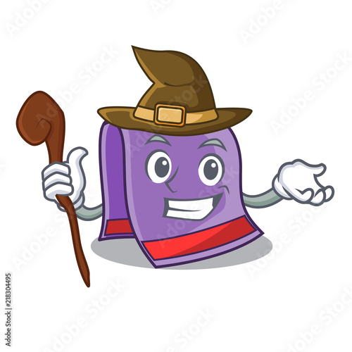 Witch towel on the wooden rack character