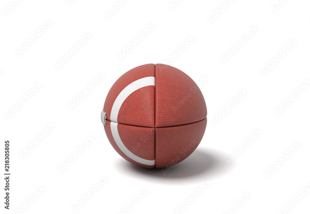 3d rendering of a red oval ball for American football on a white background. 3d rendering of a red oval ball for American football on a white background.