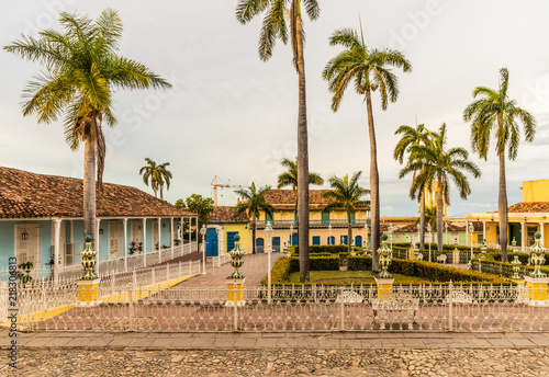 A typical view of plaza Major in trinidad in Cuba. © chris